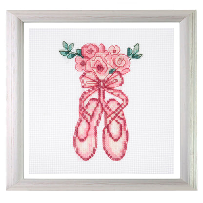 Trimits mini cross stitch kit showing a ballet design