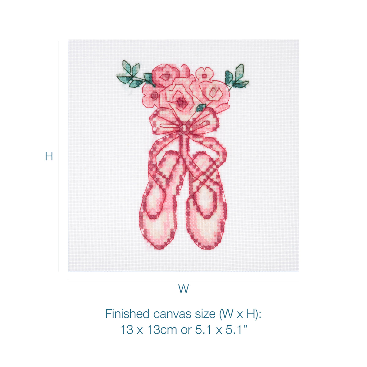 Trimits mini cross stitch kit showing a ballet design
