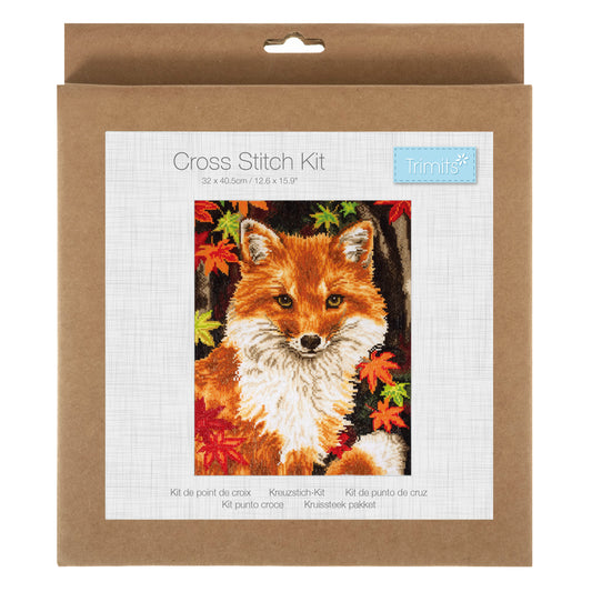 Trimits Fox counted cross stitch kit design
