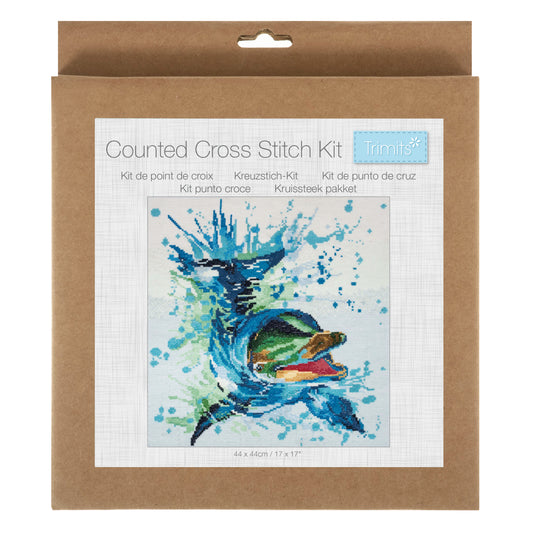 Trimits Dolphin counted cross stitch kit design