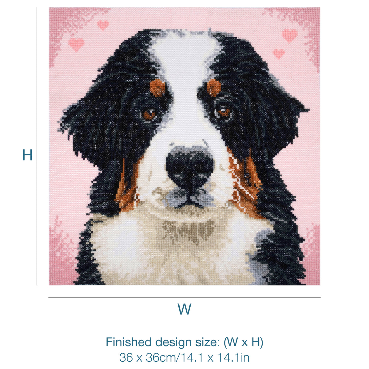 Finished woof counted cross stitch design