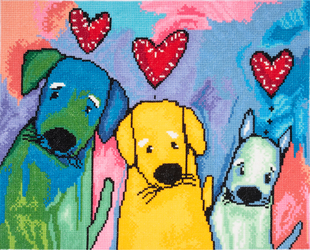 Finished the three amigos counted cross stitch design