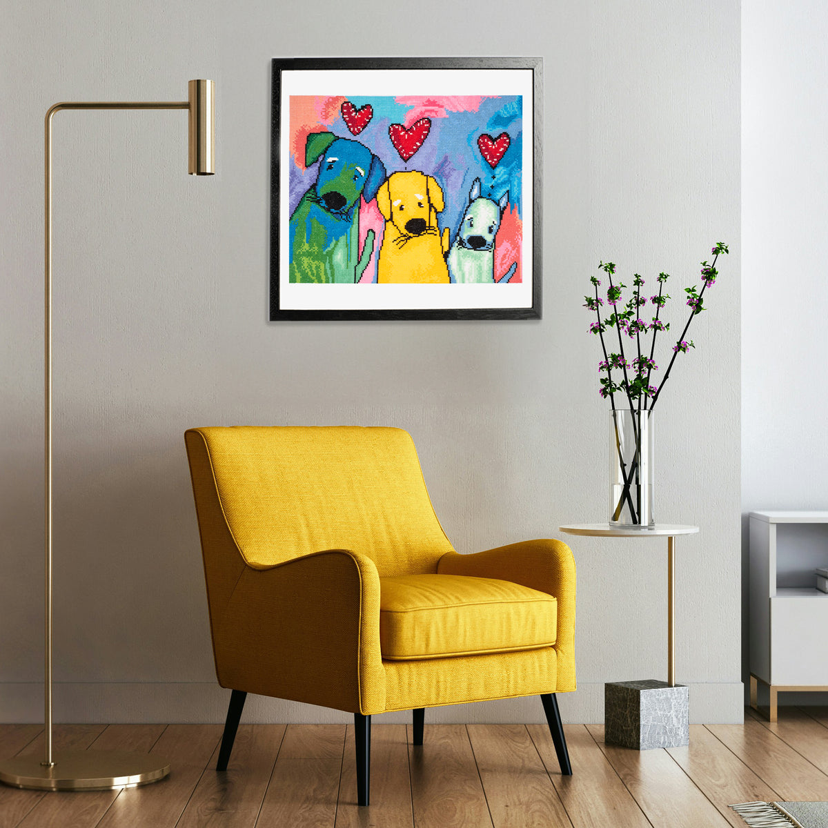 Finished the three amigos counted cross stitch design
