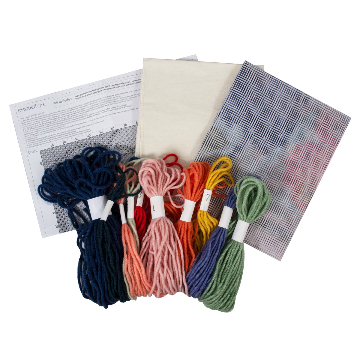 Trimits dog half stitch tapestry cushion cover kit