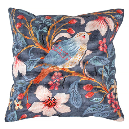 Trimits magnolia bird half stitch tapestry cushion cover kit