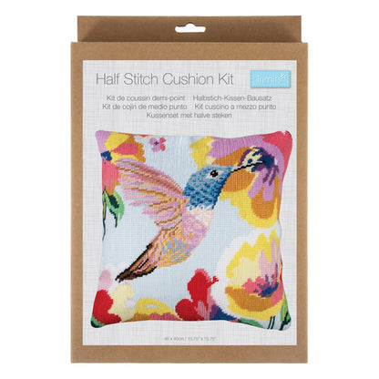 Trimits hummingbird half stitch tapestry cushion cover kit