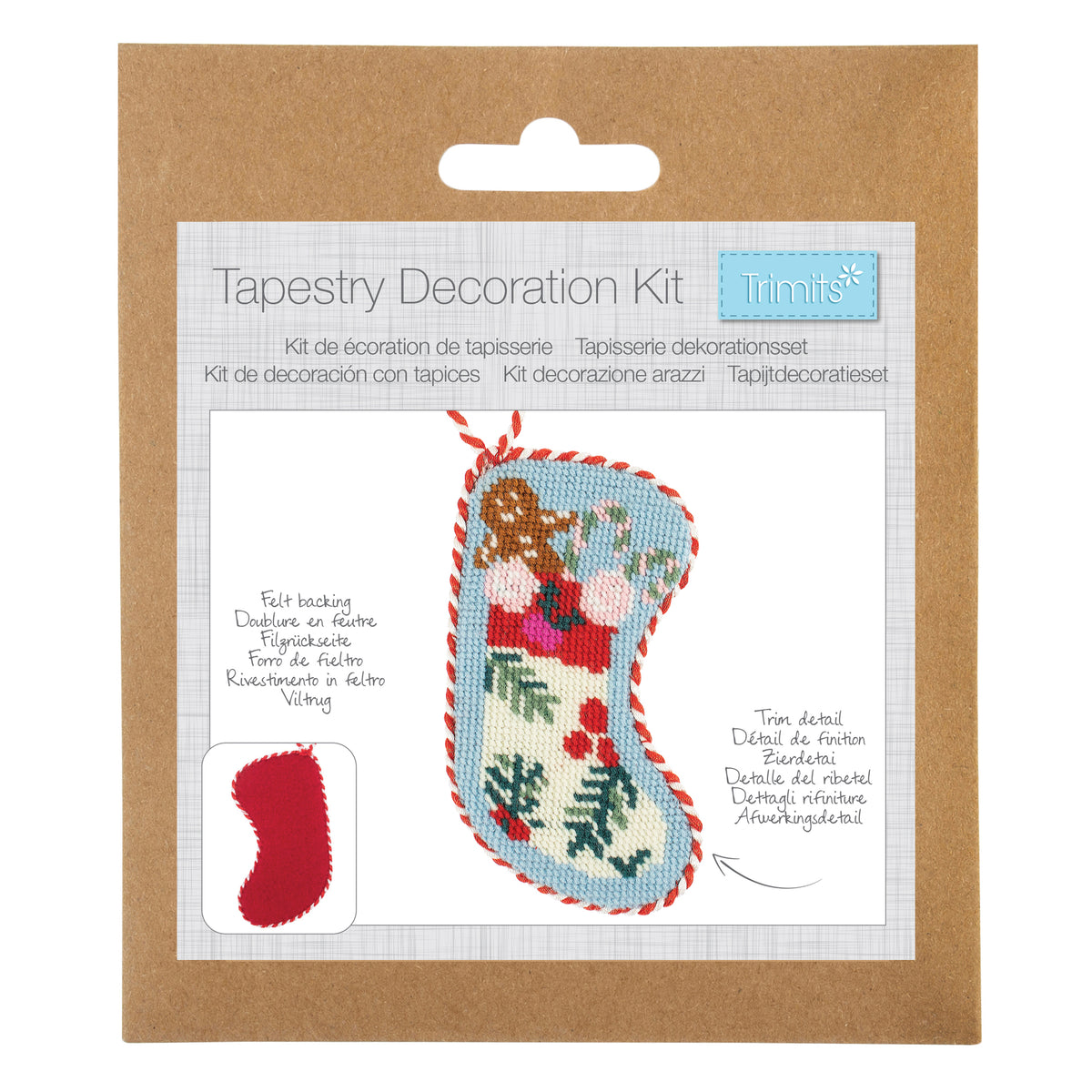 Trimits Christmas stocking tapestry decoration kit