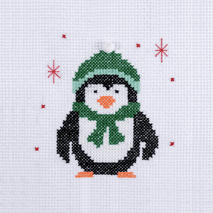 Trimits Mini Counted Cross Stitch Kit - Christmas Penguin
