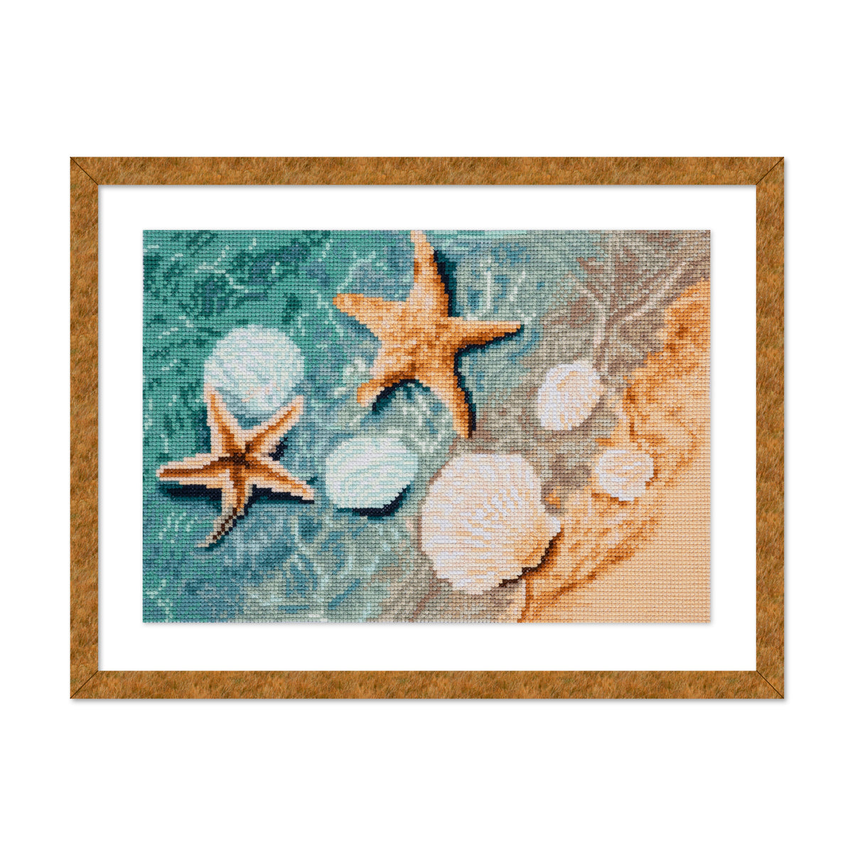 Crystal Shore printed cross stitch kit