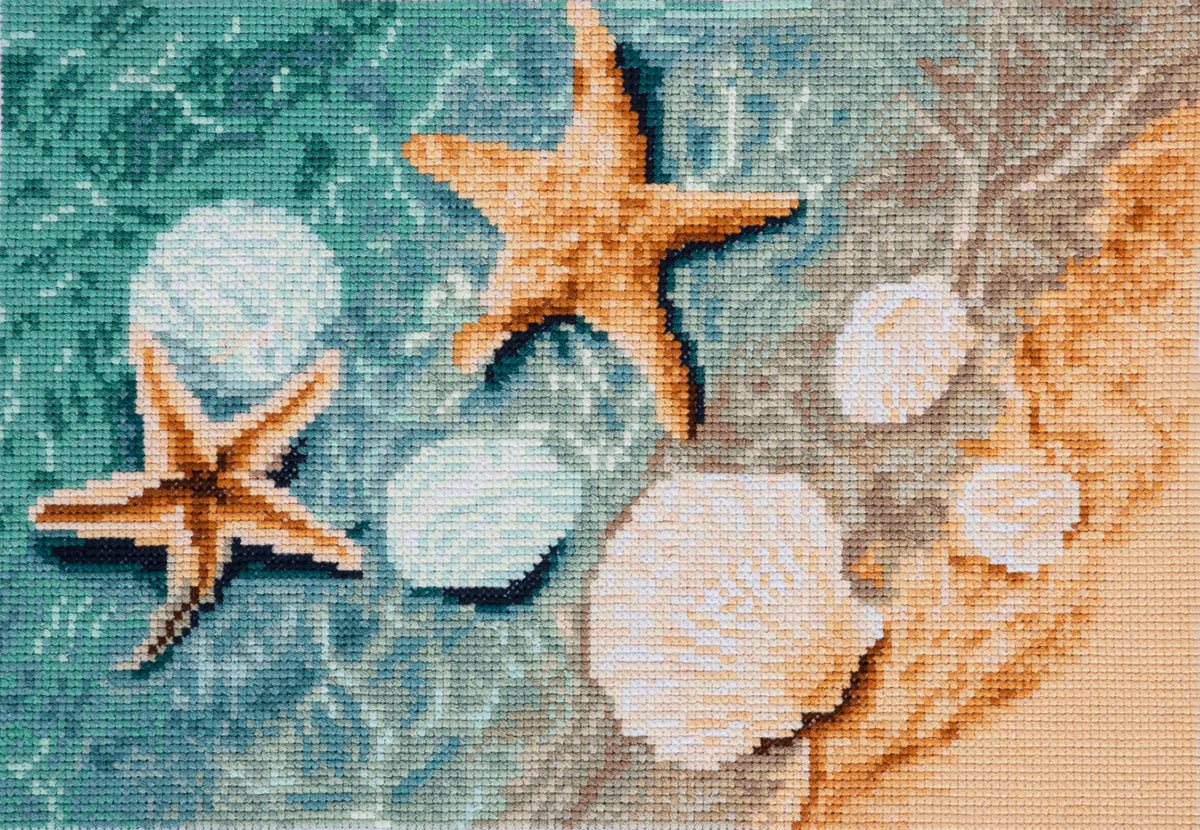Crystal Shore printed cross stitch kit