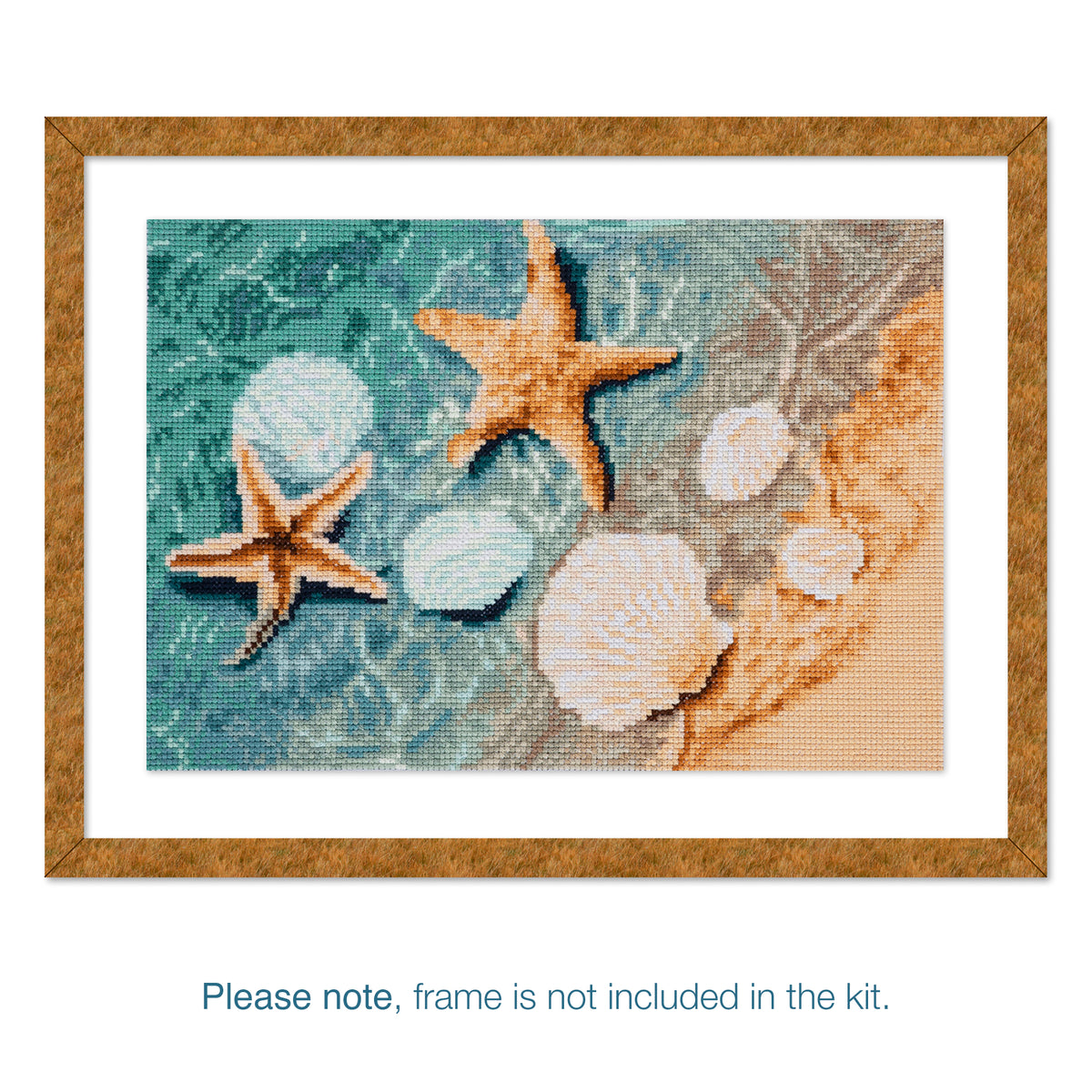 Crystal Shore printed cross stitch kit