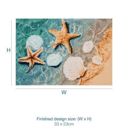 Crystal Shore printed cross stitch kit