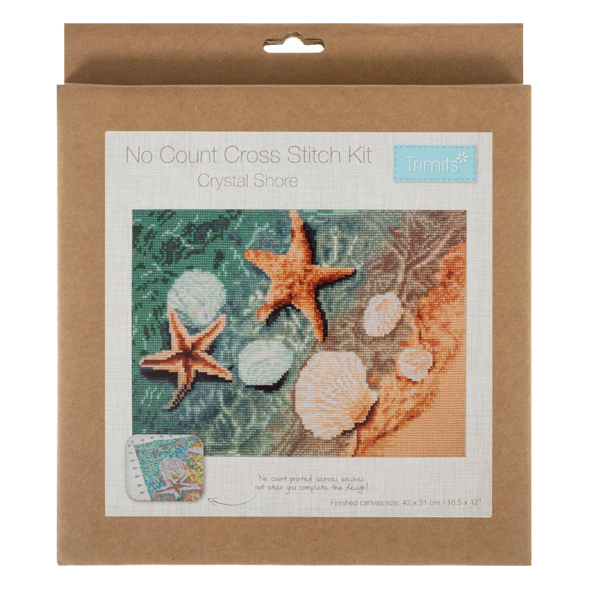 Crystal Shore printed cross stitch kit