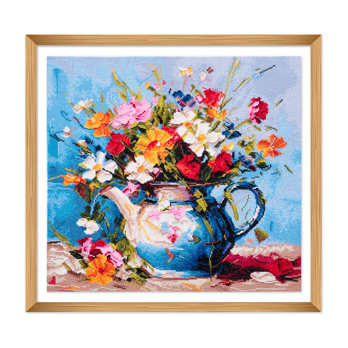 Trimits cross stitch kit showing a wildflowers design