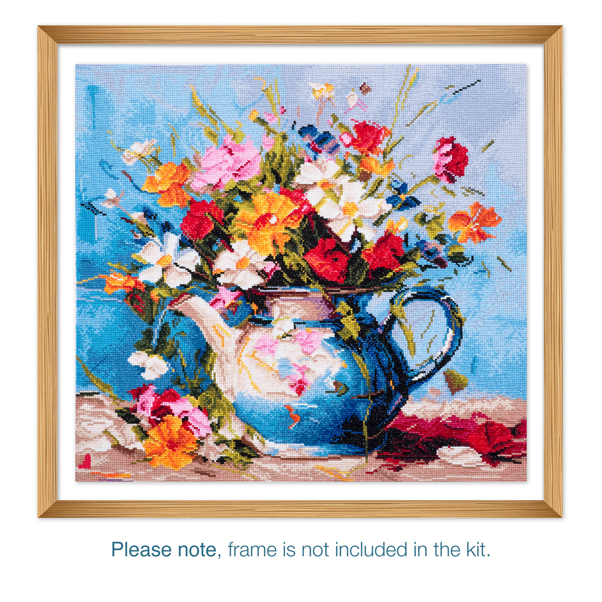 Trimits cross stitch kit showing a wildflowers design