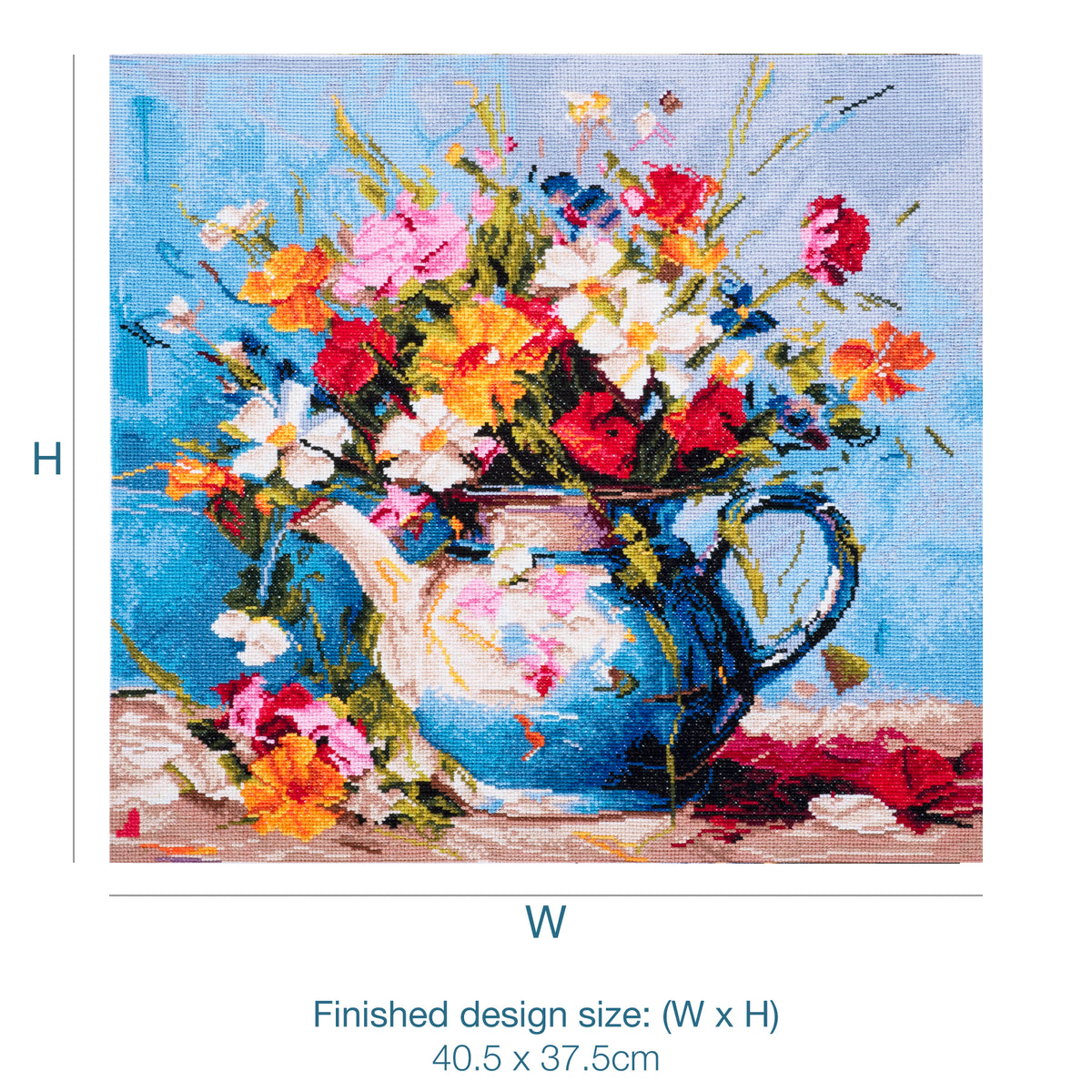 Trimits cross stitch kit showing a wildflowers design