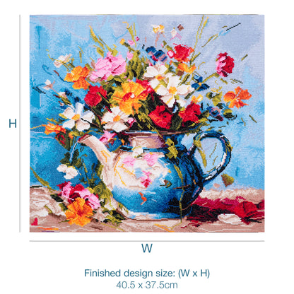 Trimits cross stitch kit showing a wildflowers design