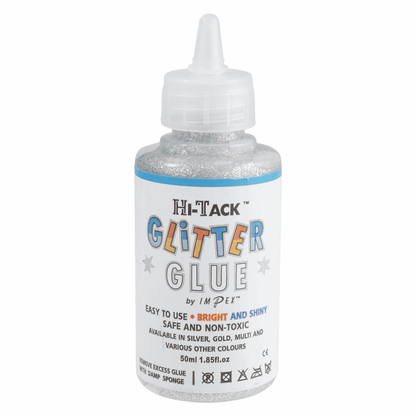 Trimits Hi-Tack Glitter Glue - Silver 50ml