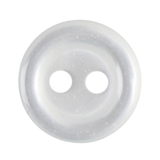 Hemline Buttons 11.25mm - Pack of 13 (Choice of 16) - White 2