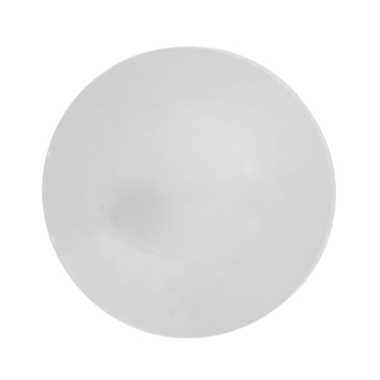 Plain white round domed shank button