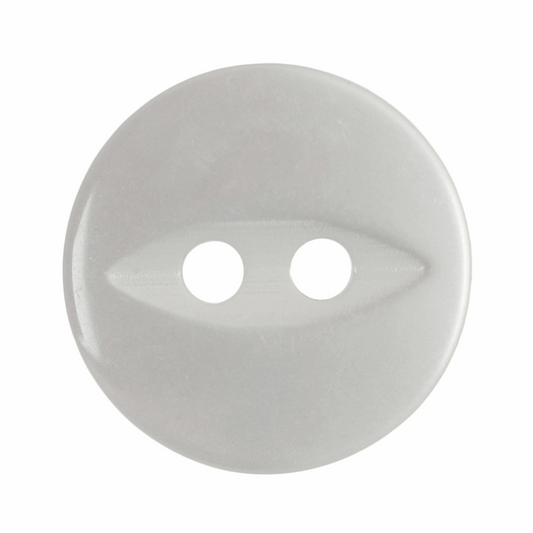 Hemline White Fish Eye Button - 16.25mm (Pack of 5)