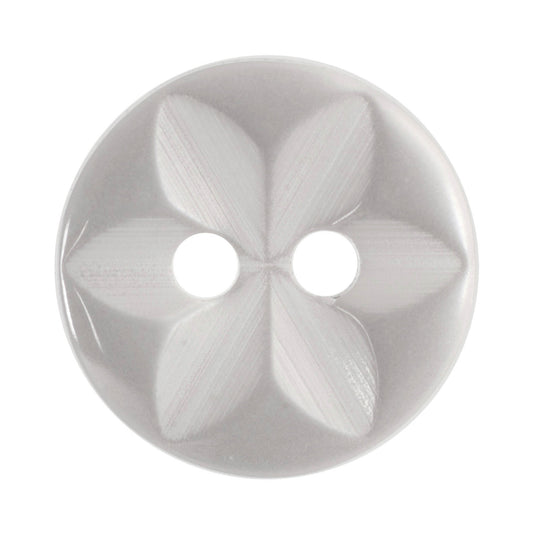 Hemline Buttons 11.25mm - Pack of 14 (Choice of 6) - White