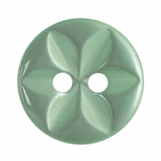 Hemline Lime Green Star Button - 11.25mm (Pack of 14)