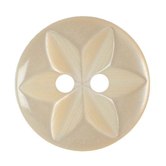 Hemline Coloured Buttons 16.25mm - Pack of 6 - Cream