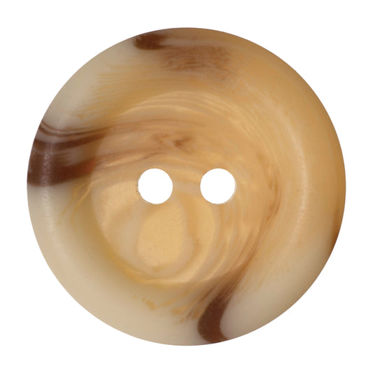 Hemline Buttons 22.5mm - Pack of 2 - Brown