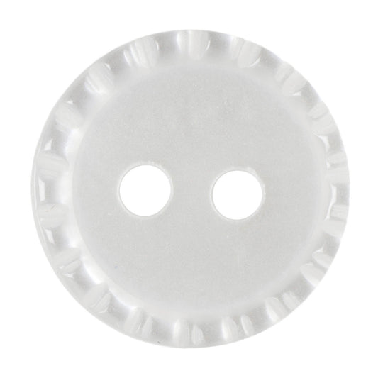 Hemline Buttons 11.25mm - Pack of 9 (Choice of 14) - White 1