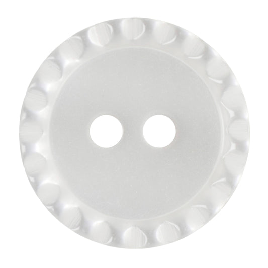 Hemline Coloured Buttons 17.5mm - Pack of 4 - White