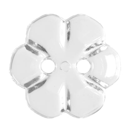 Hemline Buttons 17.5mm Style E - Card of 4 - Clear