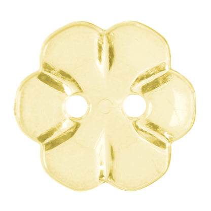 Hemline Buttons 17.5mm Style E - Card of 4 - Yellow (Style 2)