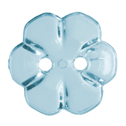 Hemline Buttons 17.5mm Style E - Card of 4 - Sky Blue (Style 2)