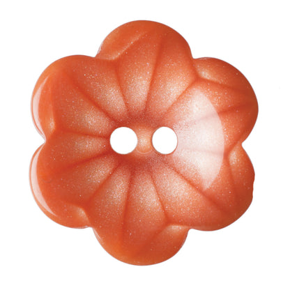 Hemline Buttons 17.5mm Style E - Card of 4 - Orange