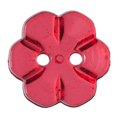 Hemline Buttons 17.5mm Style E - Card of 4 - Red (Style 2)