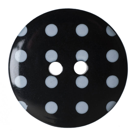 Hemline Buttons 22.5mm - Pack of 3 (Plain & Striped) - Black