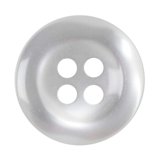 Hemline Neutral Buttons 15mm - Pack of 6 - White