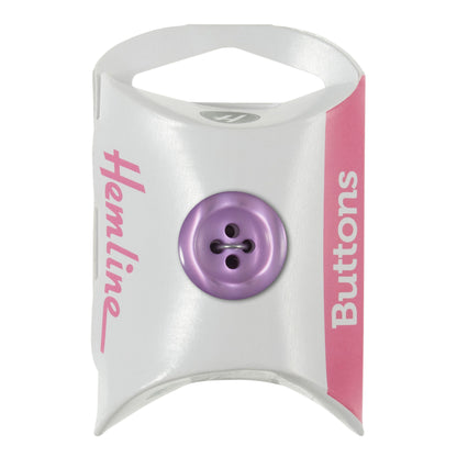 Card of four lilac 4-hole buttons