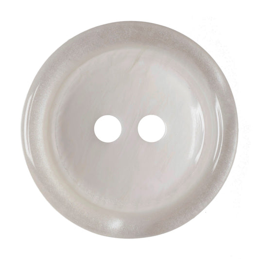 Hemline Buttons 20mm - Pack of 2 - White