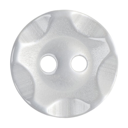 Hemline Buttons 13.75mm - Pack of 6 (Choice of 7) - White