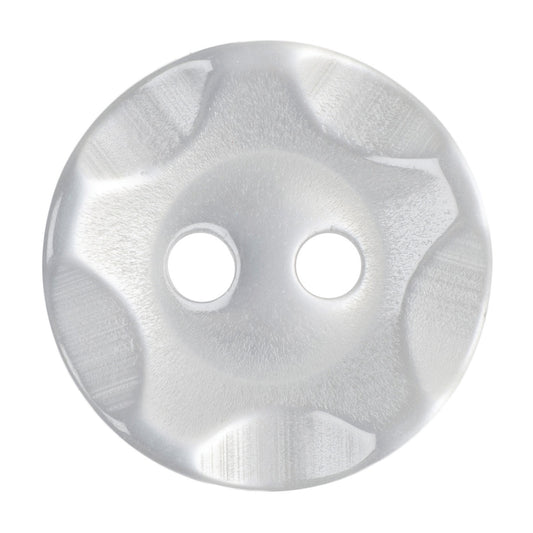 Hemline Buttons 13.75mm - Pack of 6 (Choice of 7) - White