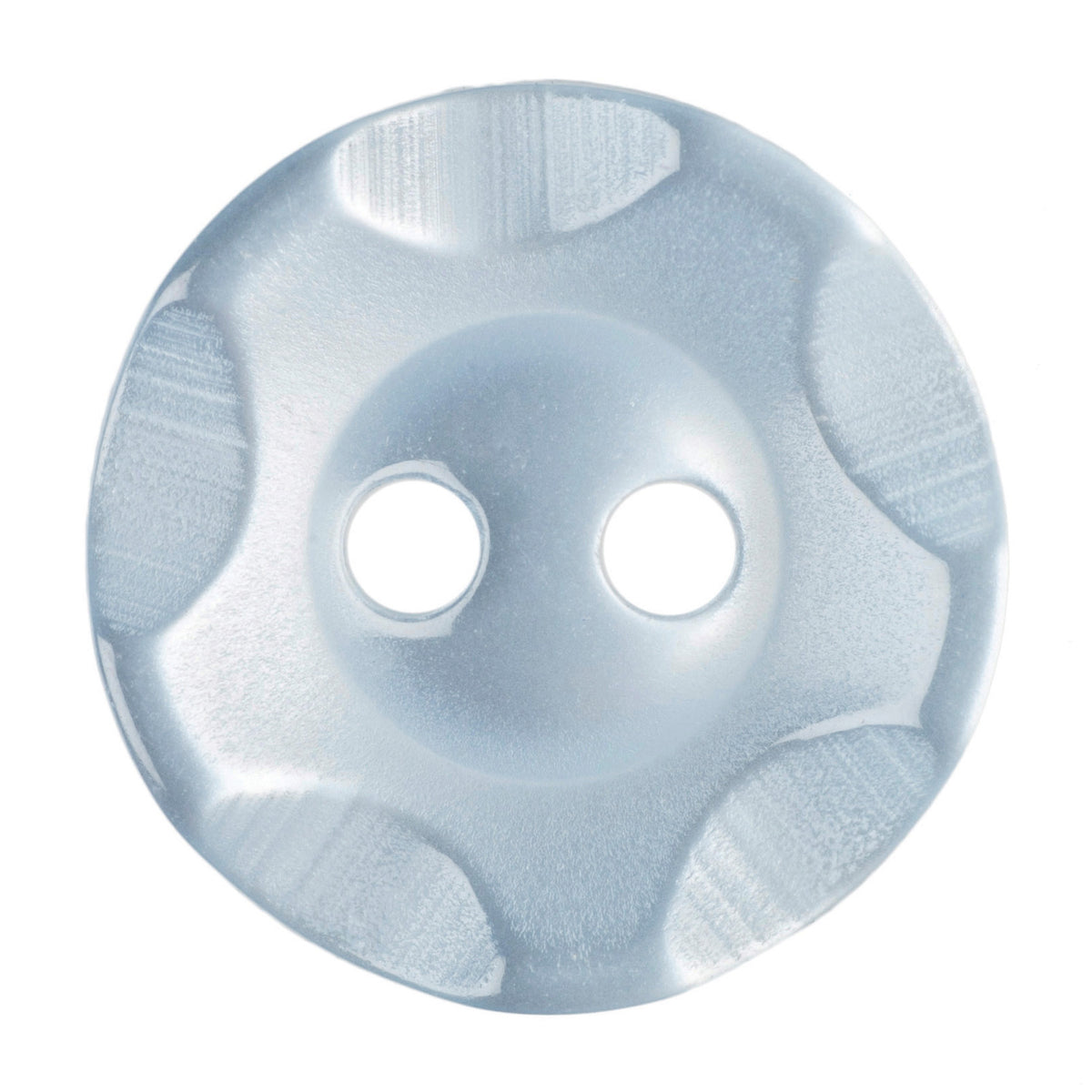 Hemline Buttons 13.75mm - Pack of 6 (Choice of 7) - Baby Blue