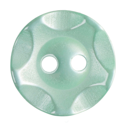 Hemline Buttons 13.75mm - Pack of 6 (Choice of 7) - Green
