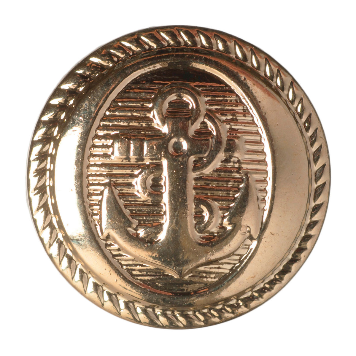 Hemline Metal Buttons 15mm - Pack of 7 - Gold Anchor