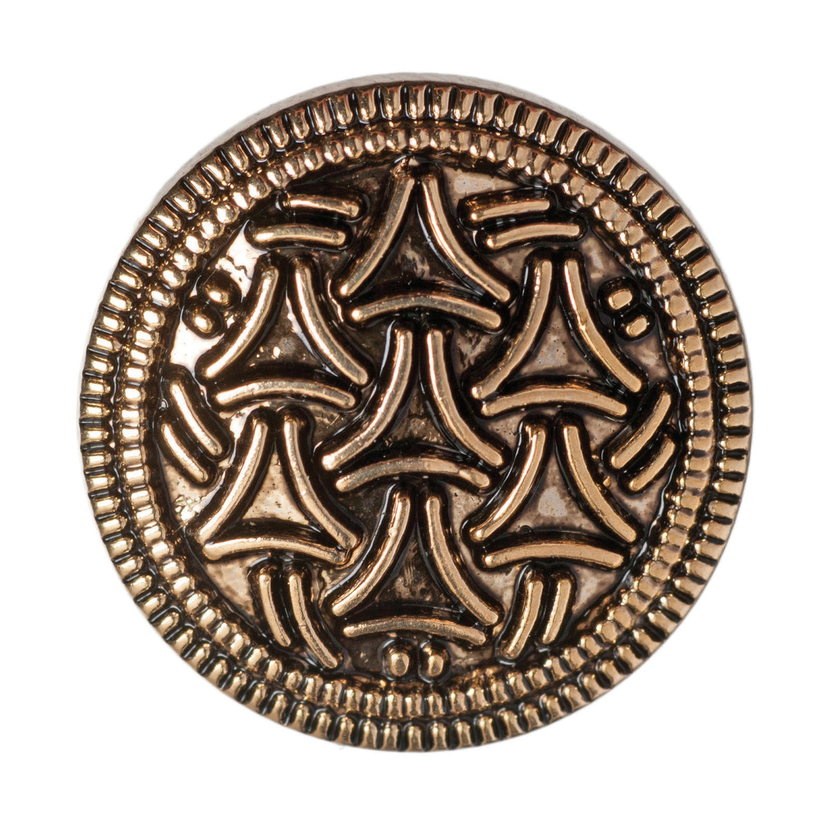 Hemline Metal Buttons 15mm - Pack of 5 - Gold