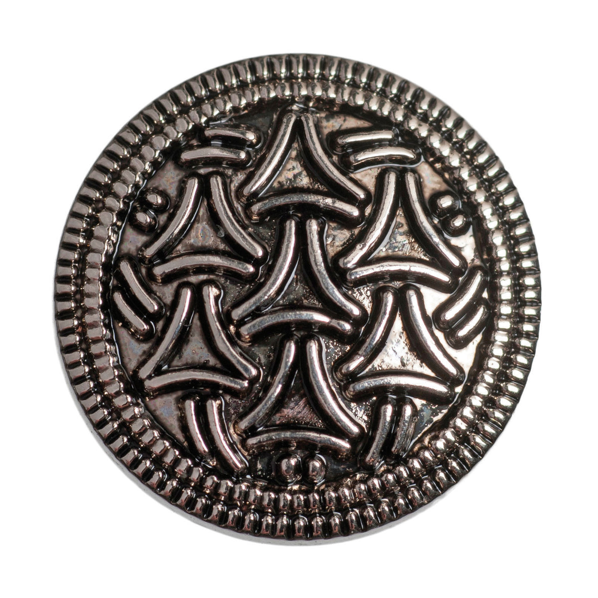 Hemline Metal Buttons 15mm - Pack of 5 - Silver