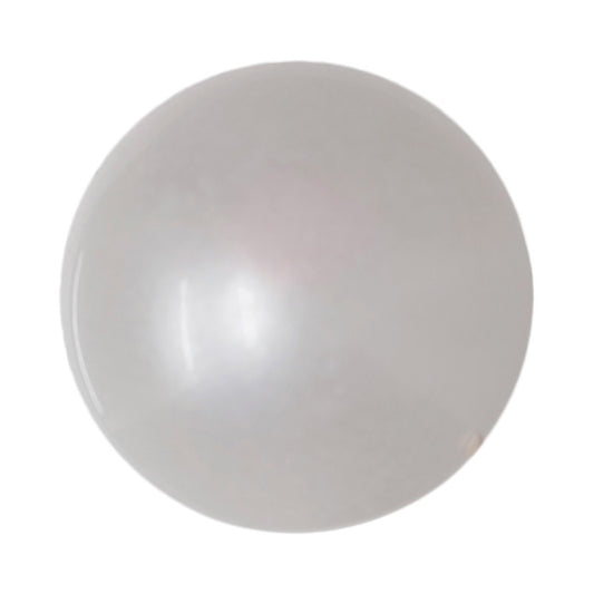 Small round cream domed button with a pearly finish