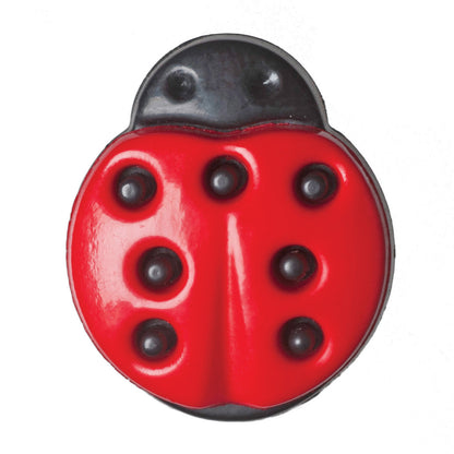Hemline Buttons 17.5mm Style D - Card of 4 - Red/Black Ladybird