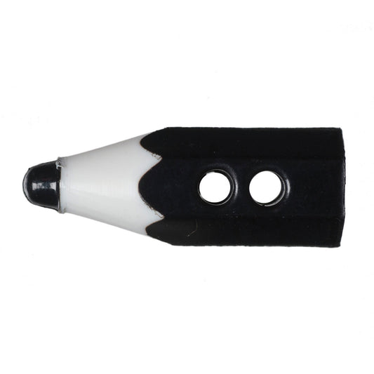 Hemline Pencil Novelty Buttons 19mm - Pack of 4 - Black
